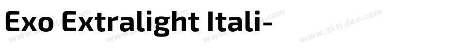 Exo Extralight Itali字体转换